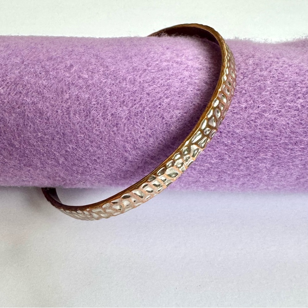 Bracelet Copper and Silver Tone Bangle. Size 9.